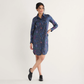 Pendleton Women's Western Print Gambler Shirt Dress - Navy Brights