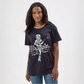 Wrangler Women's Western Long Live Cowgirls Graphic Boyfriend Tee - Black