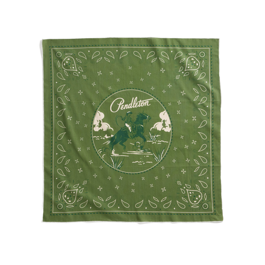 Pendleton Cotton Cowboy Bandana - Green