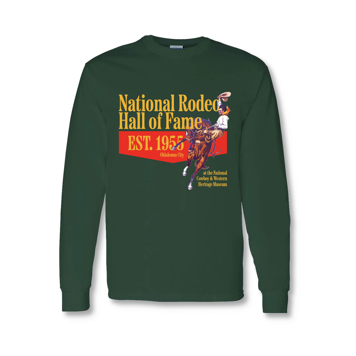 National Rodeo Hall of Fame Vintage Graphic Tribute Long-Sleeve Shirt