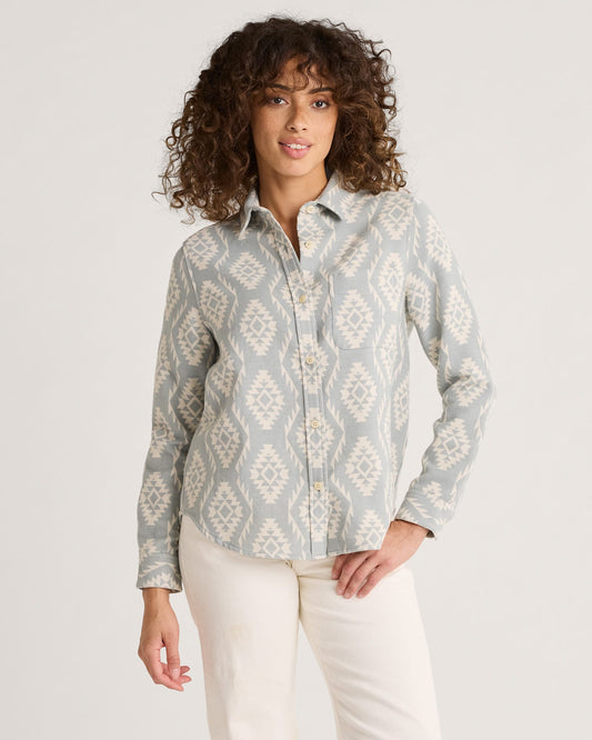 Pendleton Women's Long Beach Doublesoft Shirt - Misty Blue