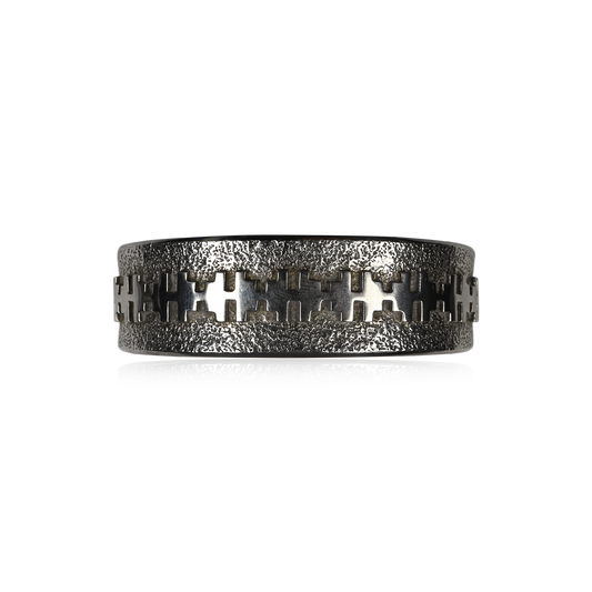 Sterling Silver Canyon Horizon Cuff by Alfred Joe