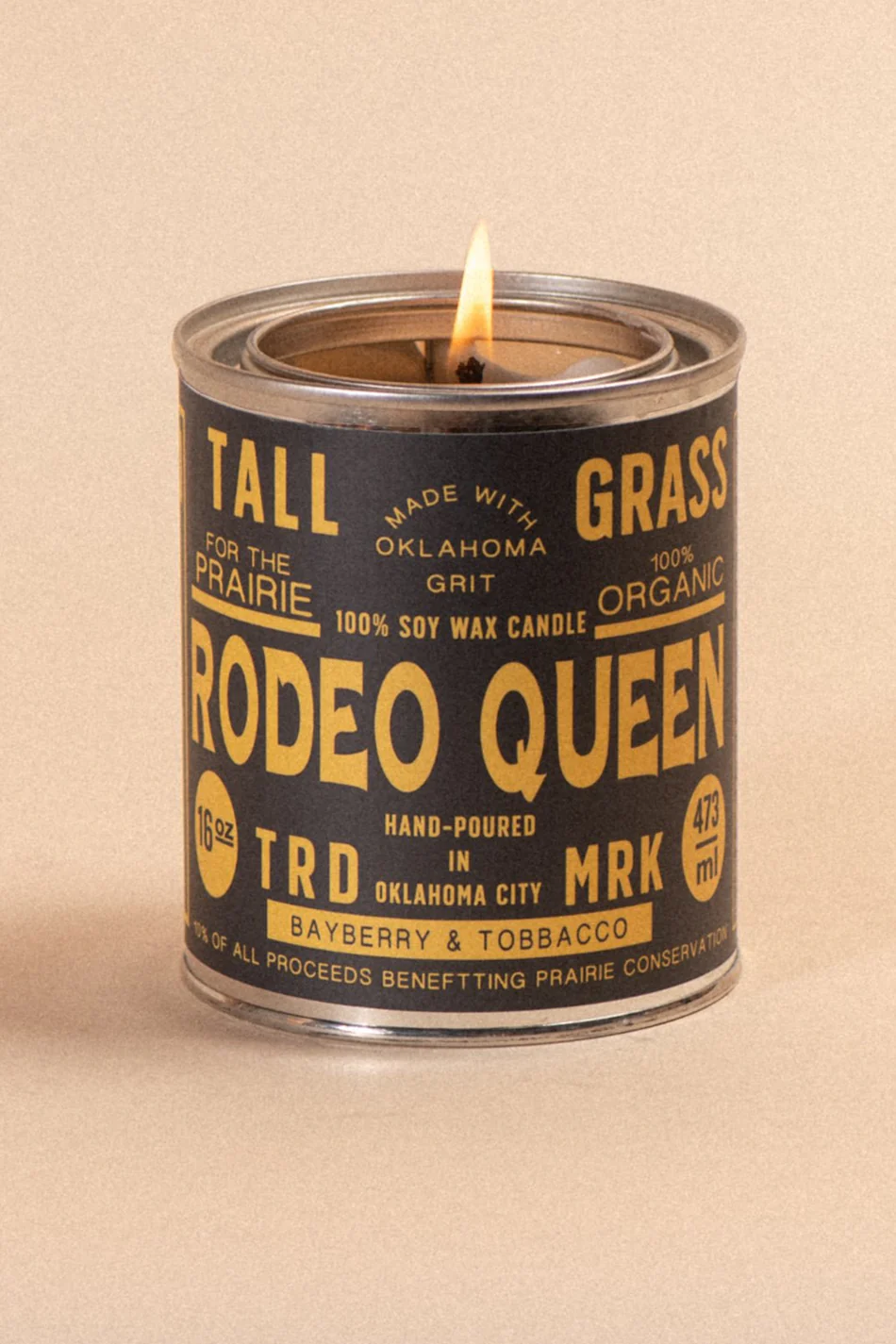 Rodeo Queen: Bayberry + Tobacco Soy Wax Candle