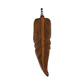 Coreen Cordova Large Tan & Black Feather Pendant