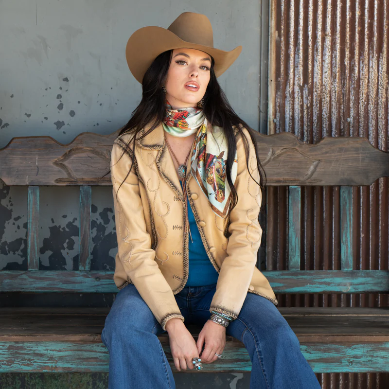 Fringe "Haute Horse" by Amy Moorehouse Silk Wild Rag