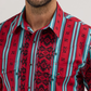 Wrangler Men's Checotah® Long Sleeve Western Snap Printed Shirt - Sonoran Red