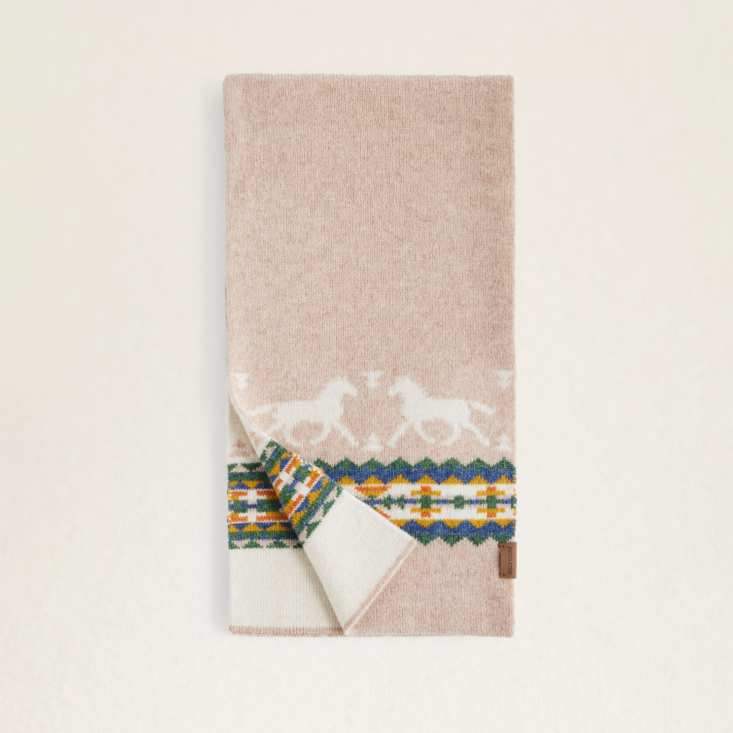 Pendleton Horse Lambswool Scarf - Sandshell