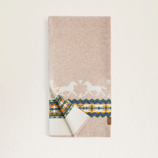 Pendleton Horse Lambswool Scarf - Sandshell