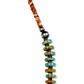 Turquoise Heishi Necklace with Red Spiny Oyster Rondelle Beads by Tim Shatraw