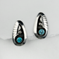 Shadowbox Winged Clip-On Earrings with Sleeping Beauty Turquoise Inlay by Irene Tom