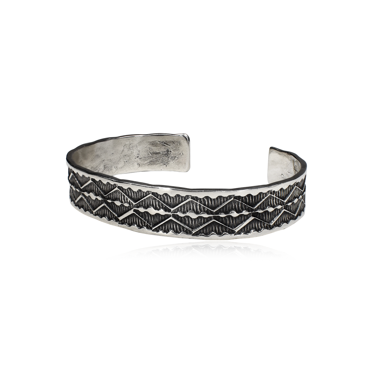 Diamond Stamped Cuff by Daniel Sunshine Reeves