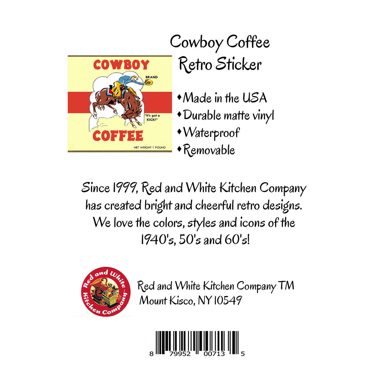 Cowboy Coffee Sticker