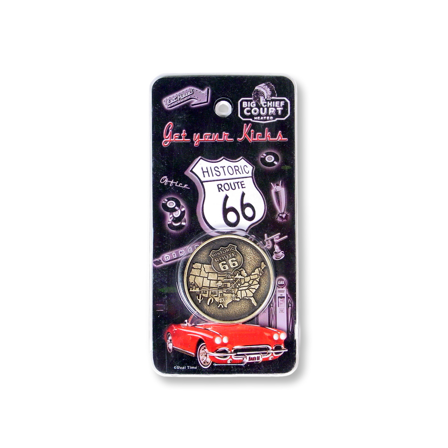 Route 66 Collectible Two-Sided 3D Coin
