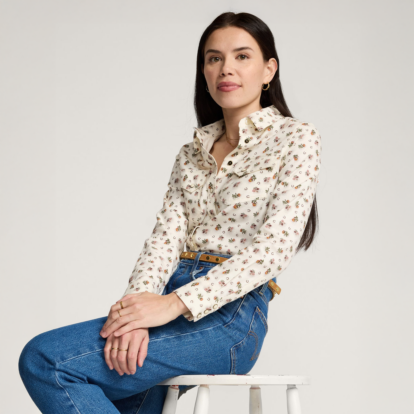 Pendleton Women's Floral Cotton Twill Gambler Shirt