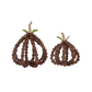 Brown Wooden Beaded Pumpkin