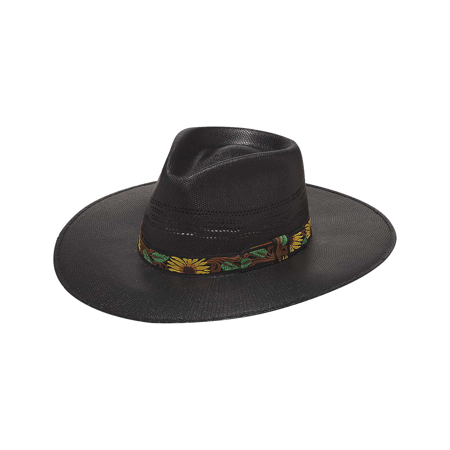 Twister Women's Black Bangora Hat with Sunflower Hatband