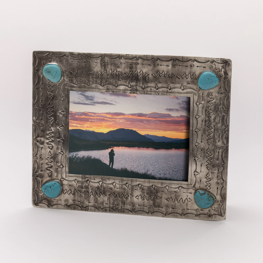5x7 Stamped Frame with Turquoise