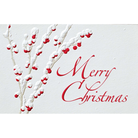 Winterberry Christmas Cards - Box of 16