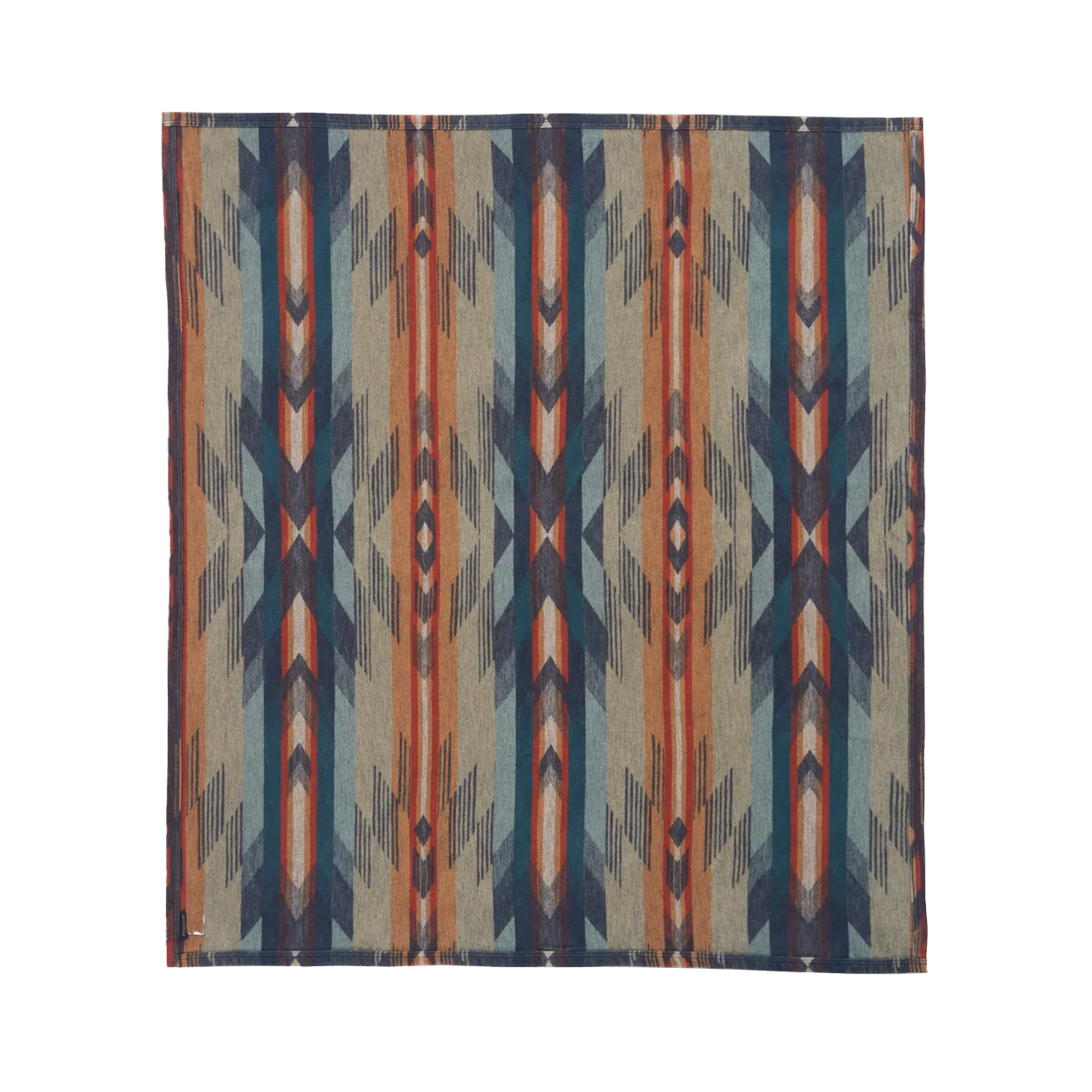 Pendleton Wyeth Falls/Stripe Organic Cotton Throw Gift Pack - Denim