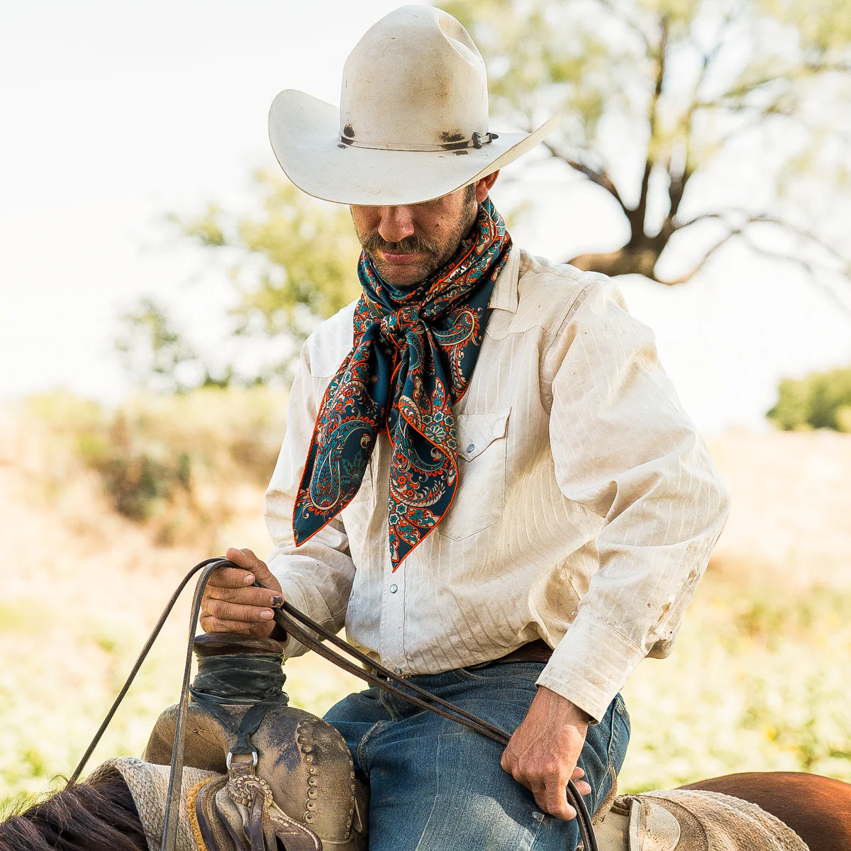 Fringe "Back Forty" Silk Ranchi Rag™