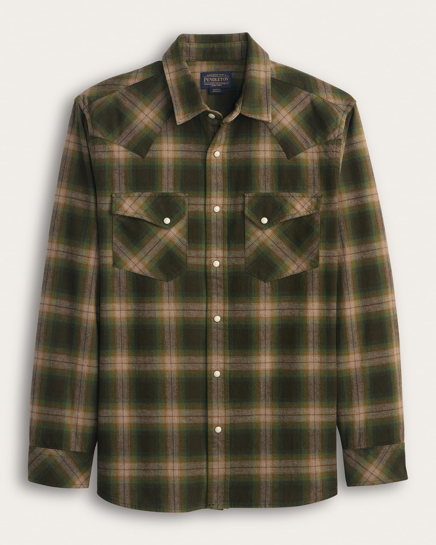 Pendleton Men's Plaid Snap-Front Wyatt Cotton Shirt
