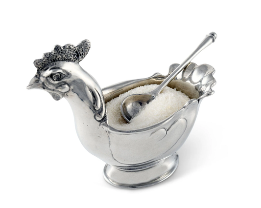 Hen Sugar Bowl with Spoon