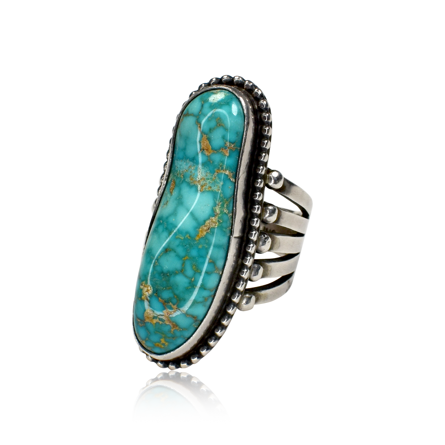 Turquoise Mountain Turquoise Statement Ring by Verdy Jake