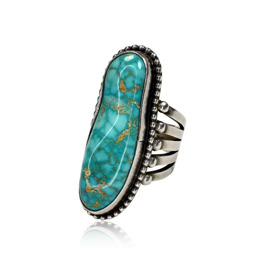 Turquoise Mountain Turquoise Statement Ring by Verdy Jake