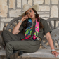 Fringe "He Dog" by Courtney Robertson Silk Wild Rag