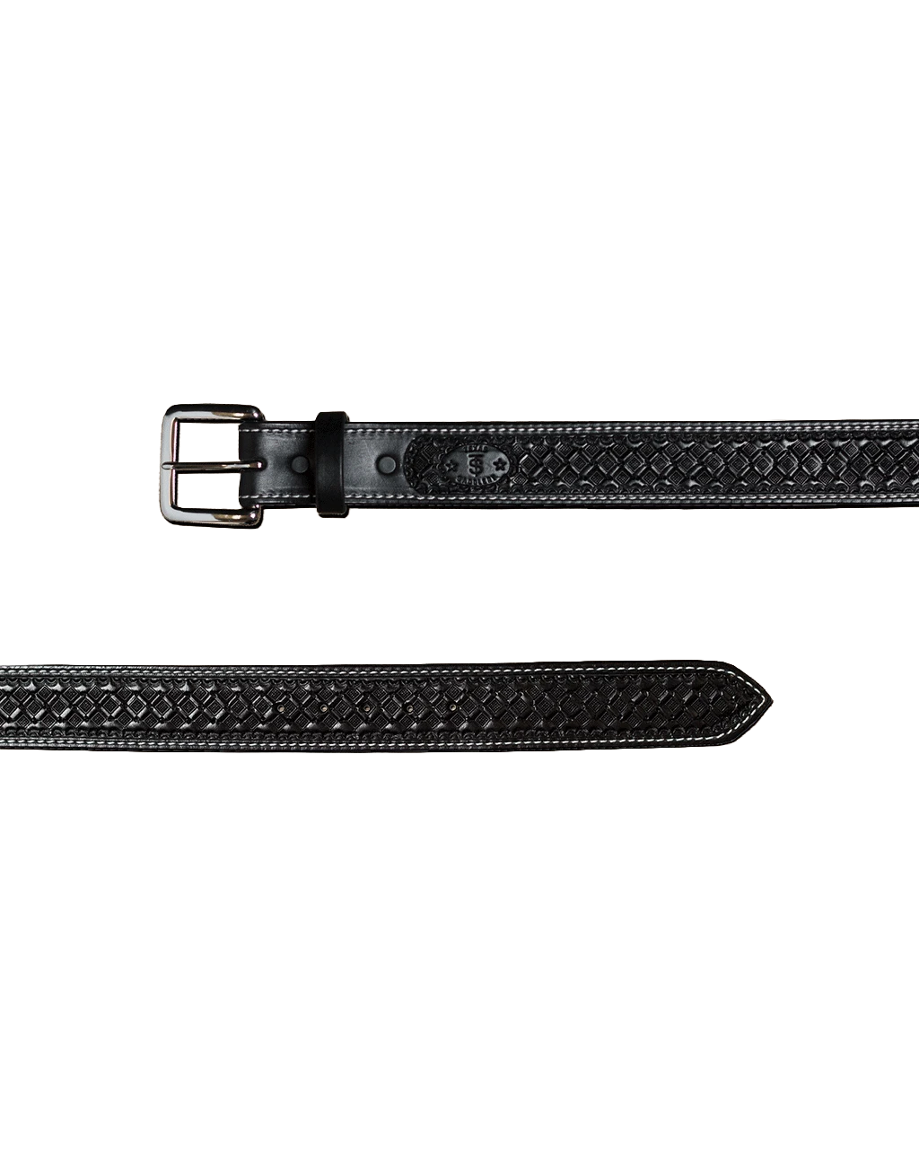 Texas Saddlery Waffle Stamped Leather Belt