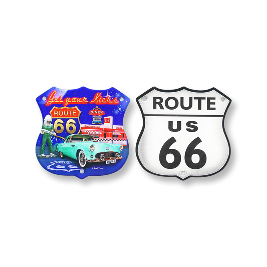 Route 66 Retro Collage Acrylic Double-Sided Magnet