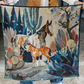 Fringe "Blue Melodies" by Dolan Geiman Silk Wild Rag