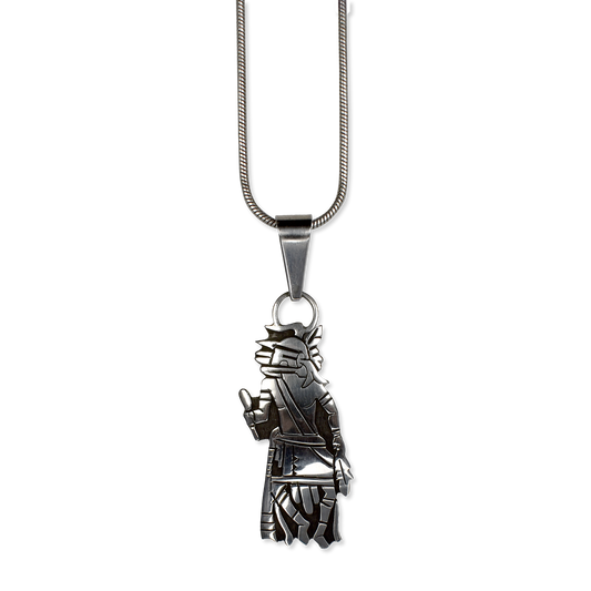 Silver Overlay Kachina Pendant Necklace by Adrian Sanchez