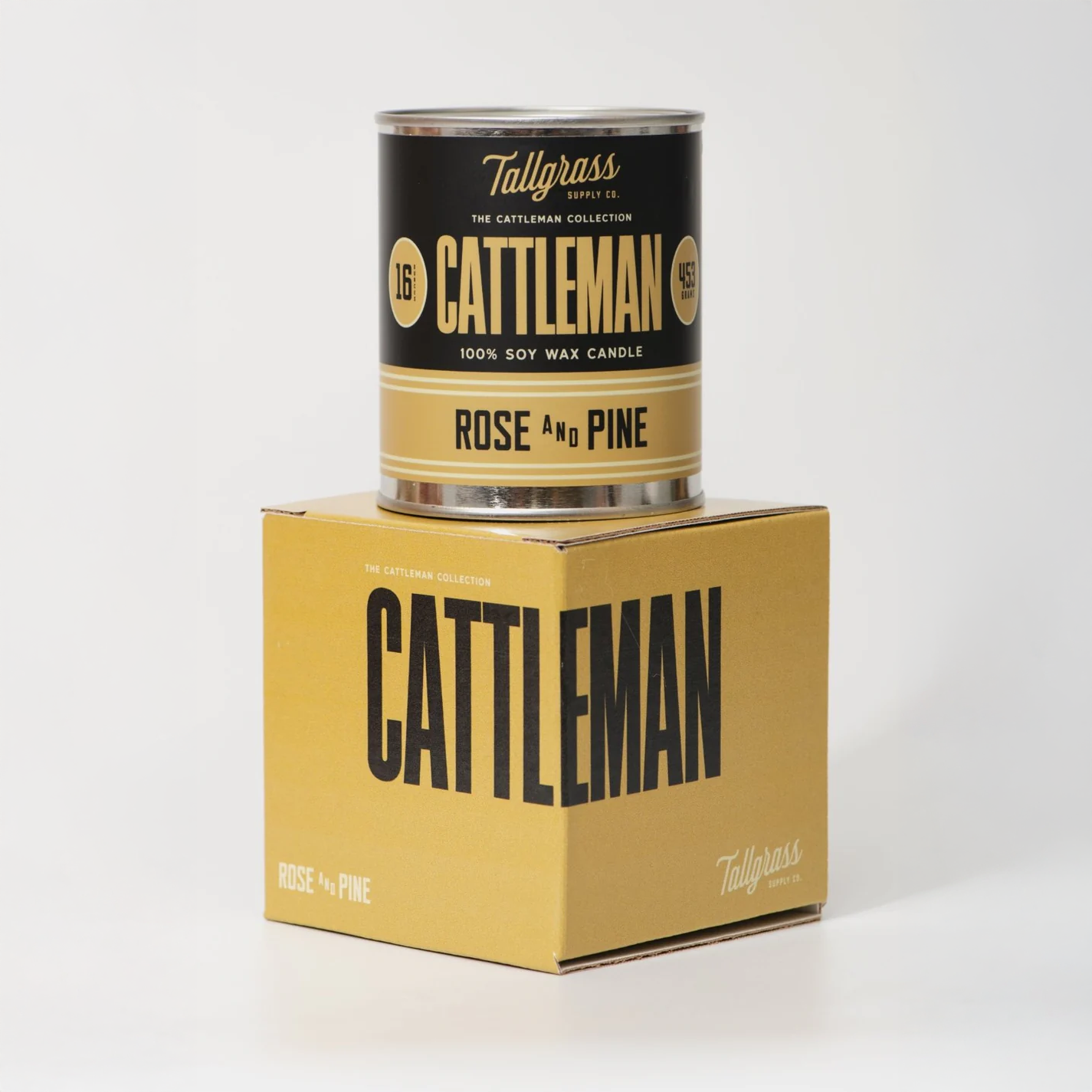 Cattleman Collection: Cattleman - Rose + Pine Soy Wax Candle Gift Box Set