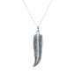 Coreen Cordova Large White & Black Feather Pendant