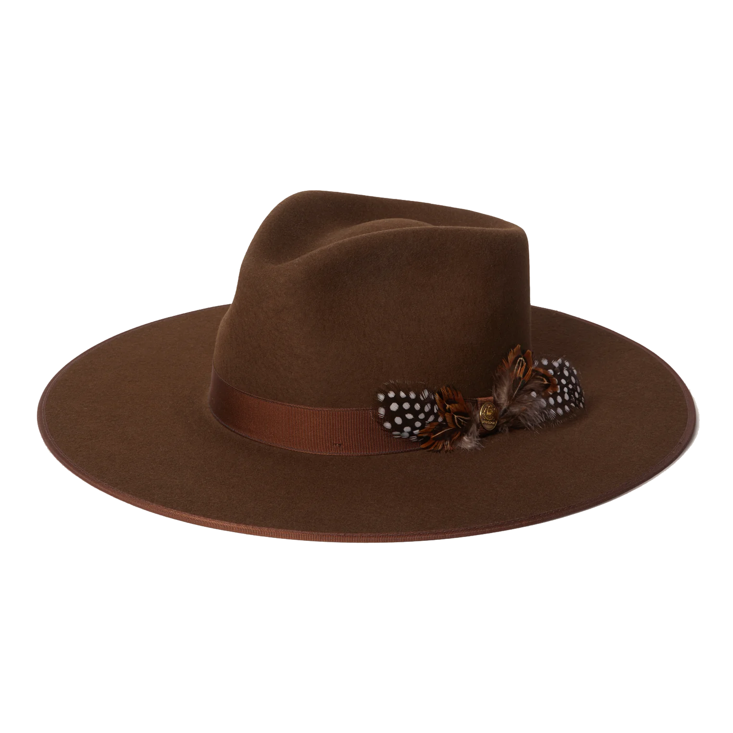 Stetson Midtown Wide Flat Brim Hat - Cognac