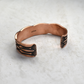 Diamond Relief Scalloped Edge Contrasted Copper Cuff by Jerald Tahe