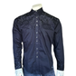 Rockmount Men's Vintage Tooling Embroidered Black-on-Black Western Shirt