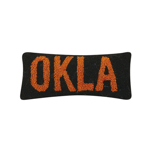 OKLA Black & Orange Lumbar Hook Pillow