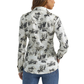 Wrangler Women's Retro Western Satin Long Sleeve Pearl Snap Shirt - Black and White