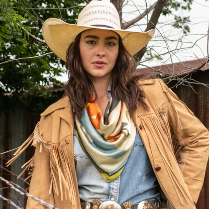 Fringe "The Stray" by Jon Flaming Silk Wild Rag