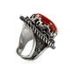 Red Coral Stack Mount Ring by Toney Mitchell
