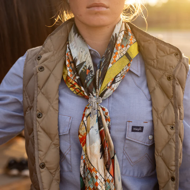 Fringe "Turning Point" by Dolan Geiman Silk Wild Rag