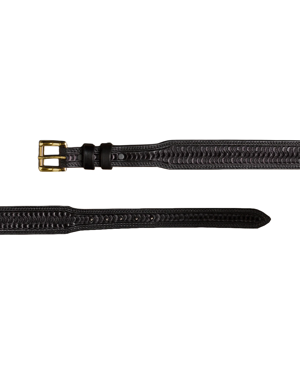 Texas Saddlery Swirl Stamped Tapered Leather Belt
