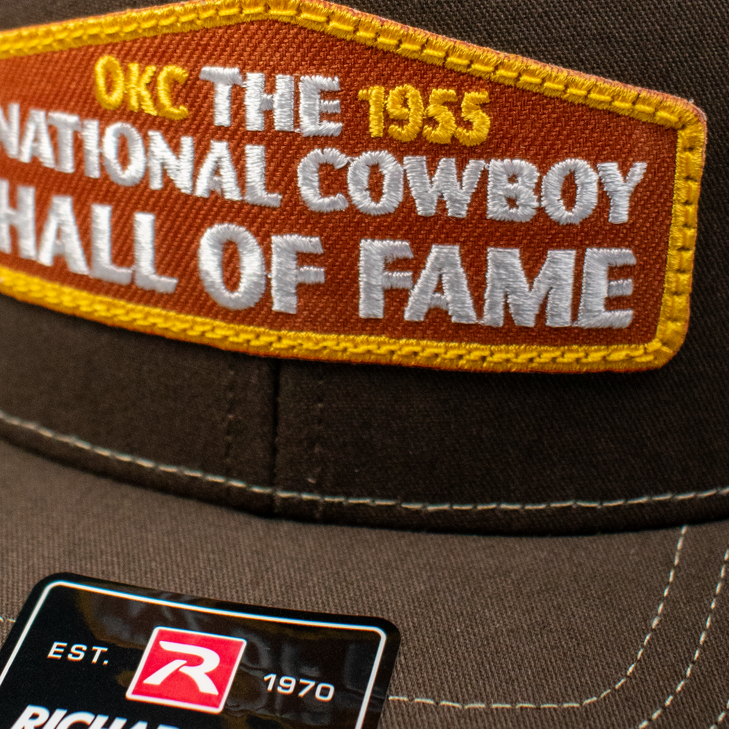 The National Cowboy Hall of Fame Snapback Trucker Patch Hat - Brown/Khaki