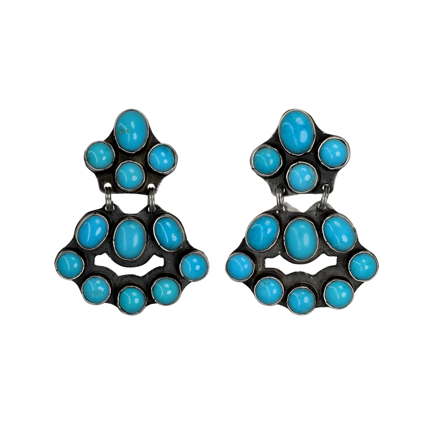 Sleeping Beauty Turquoise Mini Chandelier Earrings by Rocki Gorman