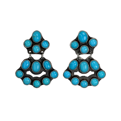 Sleeping Beauty Turquoise Mini Chandelier Earrings by Rocki Gorman