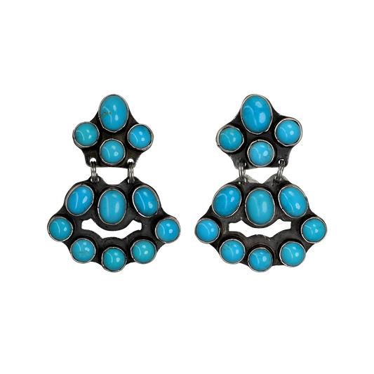 Sleeping Beauty Turquoise Mini Chandelier Earrings by Rocki Gorman