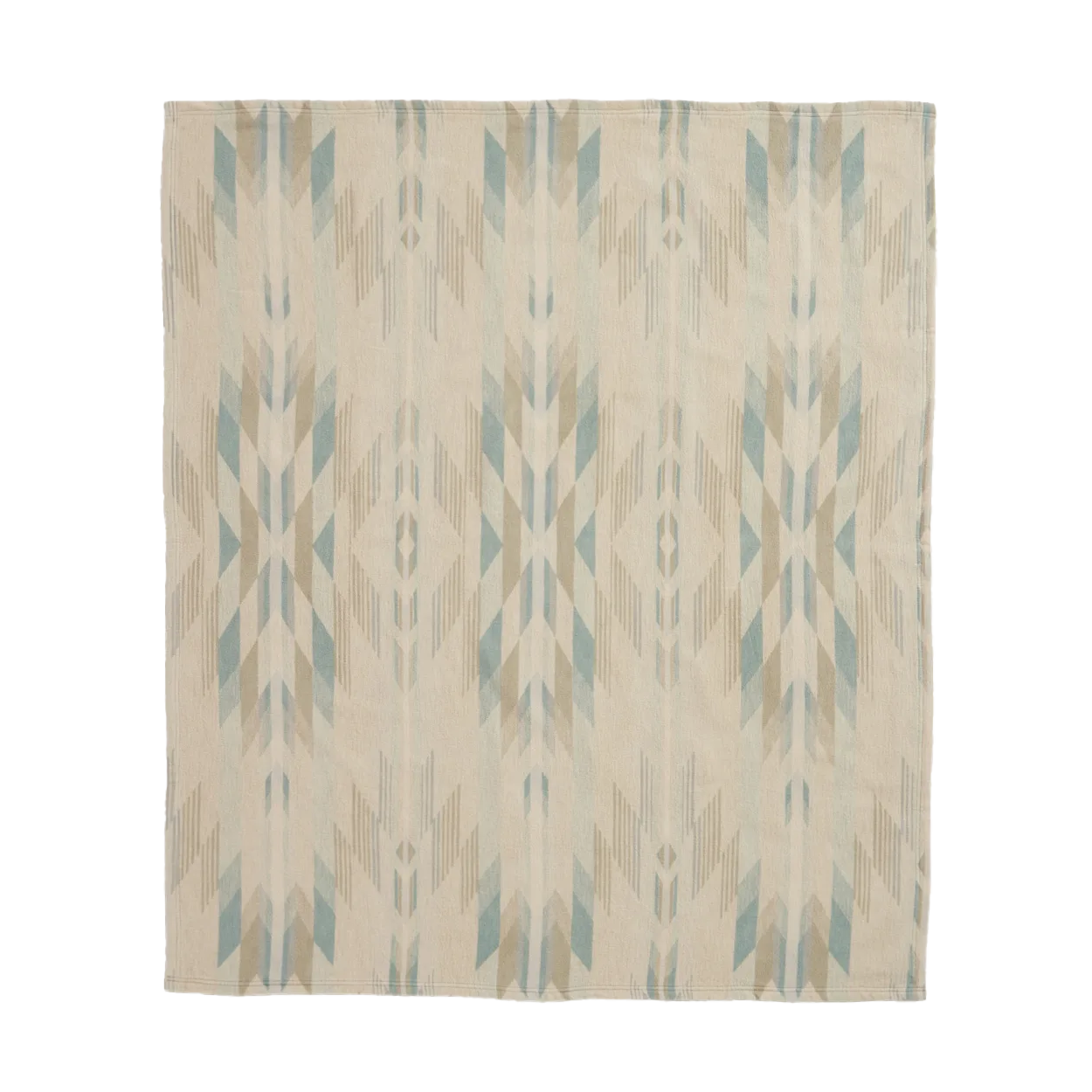 Pendleton Wyeth Falls/Stripe Organic Cotton Throw Gift Pack - Linen