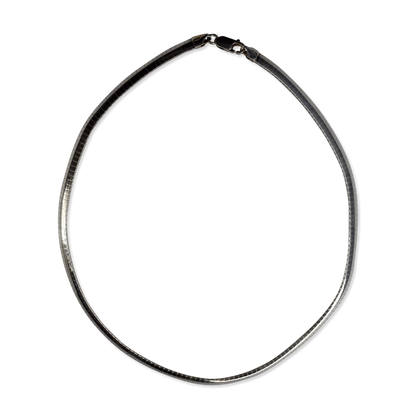 Strada Luminosa Wide Italian Sterling Silver Necklace
